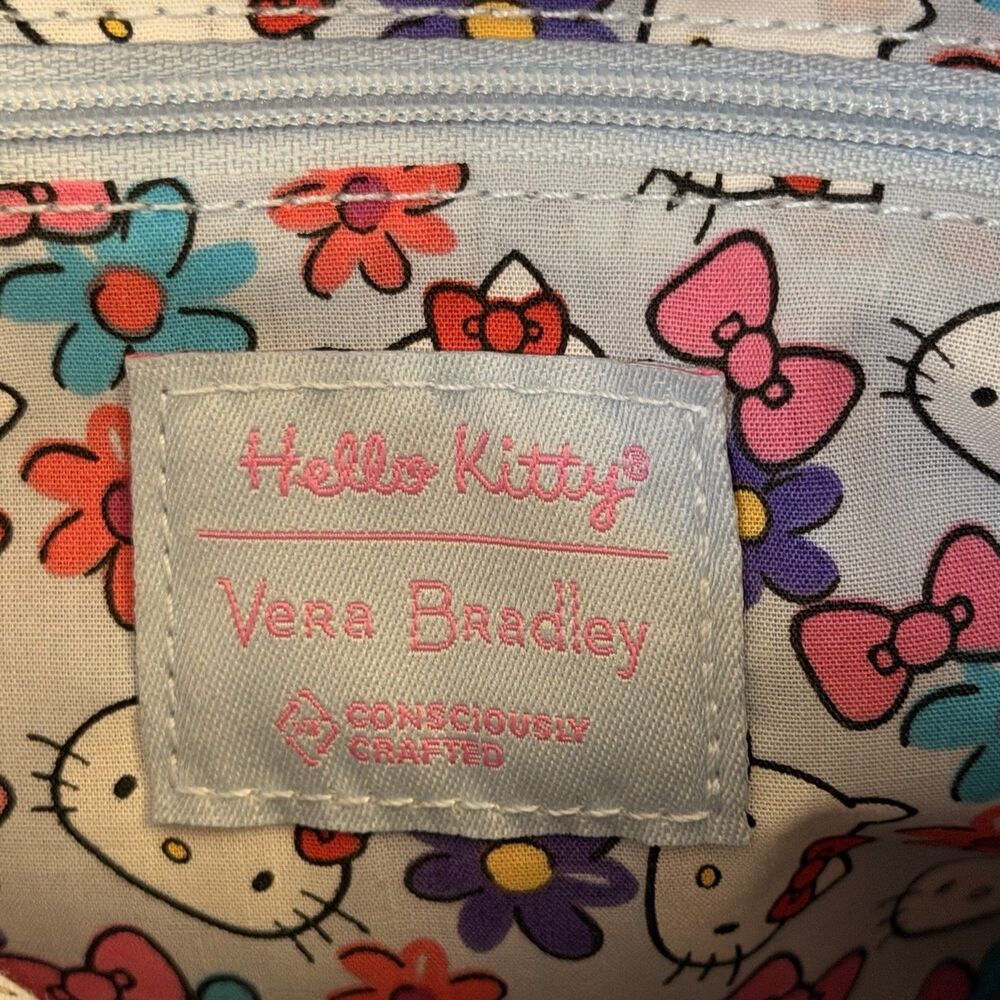 Vera Bradley Hello Kitty Paisley Triple Zip Hipster Crossbody Bag NWOT - Picture 4 of 16